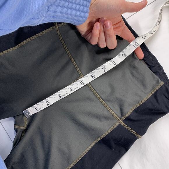 Athleta Leggings Womens XS Green Black Spar Colorblock Athletic Active Gym Run - Picture 10 of 11